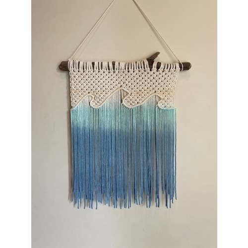 Beachy wave macrame wallhanging