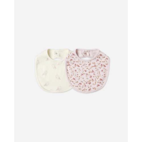 Jersey Snap Bib, 2 Pack || Garden, Snow Owls – Quincy Mae