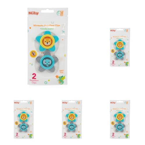 Dr. Talbot's Mosquito Clips for Baby & Toddler with Naturally Inspired Ingredients, Citronella & Lemongrass, DEET Free, 5 Pack (2 Clips)