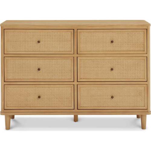 Marin with Cane 6 Drawer Dresser, Honey Cane
