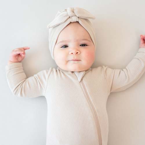 Ribbed Headwrap in Bisque