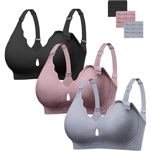HBselect Nursing Bras for Breastfeeding Seamless Maternity Scalloped Jelly Bras Wireless Pregnancy Sleep Bralette