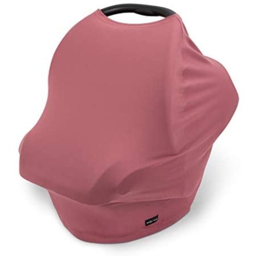 Simka Rose Car Seat Canopy Nursing Cover - 6 in 1 Multi Use Cover - Baby Breastfeeding Cover - Ultra Soft and Stretchy (Mauve)