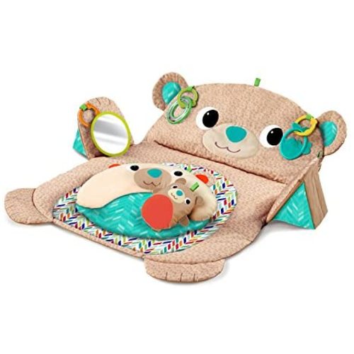 Bright Starts Tummy Time Prop & Play Activity Mat - Teddy Bear, Ages Newborn +