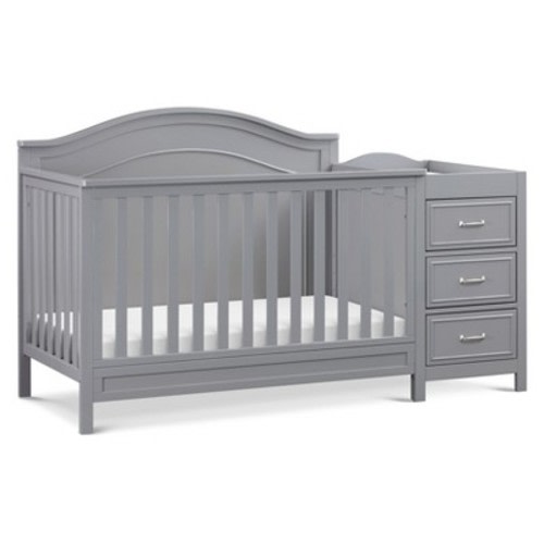 daVinci Charlie 4-in-1 Convertible Crib and Changer Combo - Grey