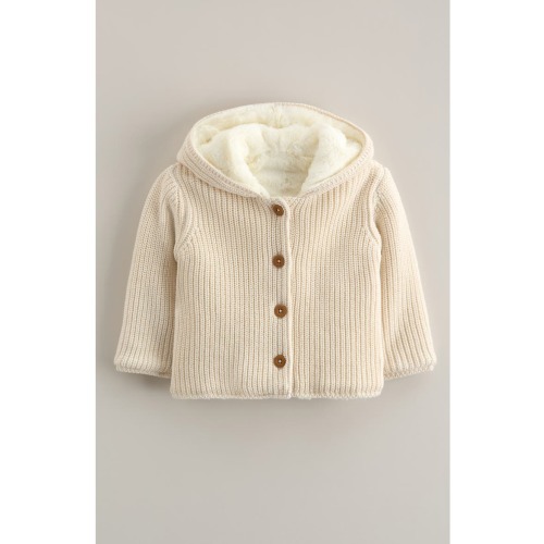 Fleece Lined Hooded Cardigan
