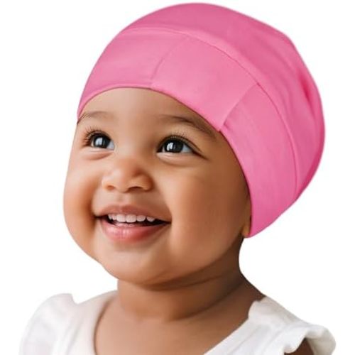 Fittia Baby Bonnet for 0-6 Months, Silky Satin Bonnet for Sleeping, Smooth for No Frizzy Hair, Adjustable for Non-Slip