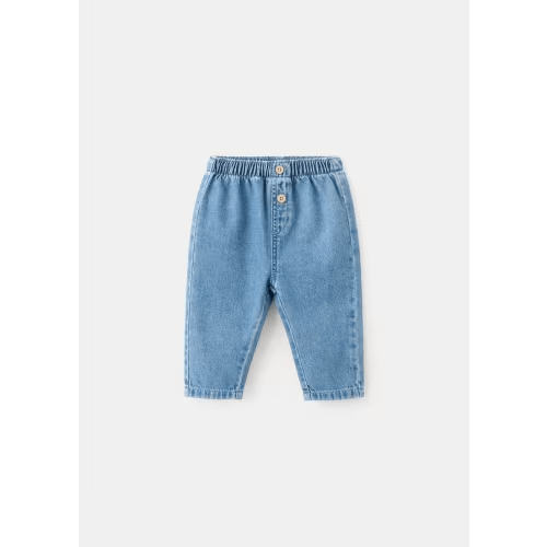 Straight jeans with elastic waist - Kids | MANGO USA