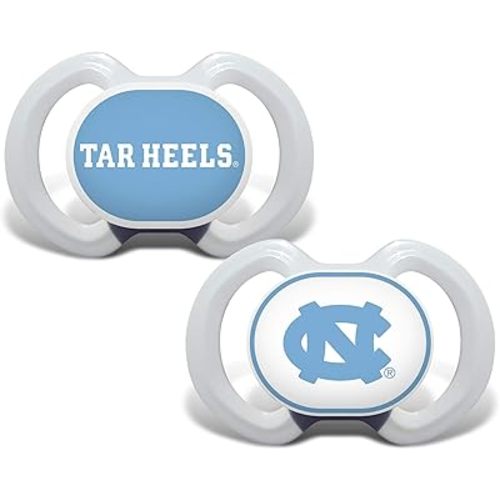 BabyFanatic Pacifier 2-Pack - NCAA UNC Tar Heels - Officially Licensed League Gear