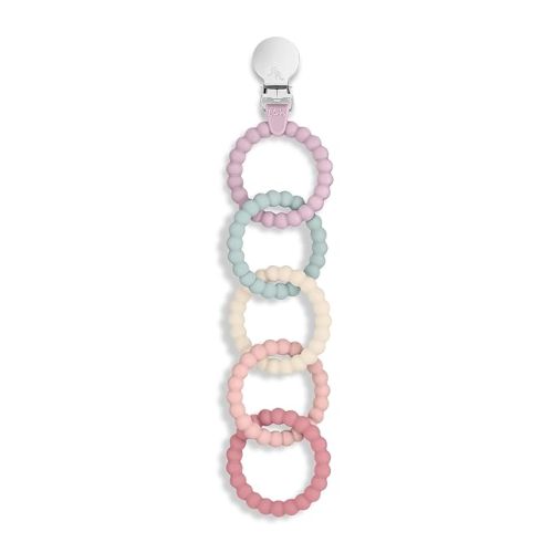 Ryan & Rose Cutie Clinks Attachable Teether Chew Toy for Babies (Blossom)