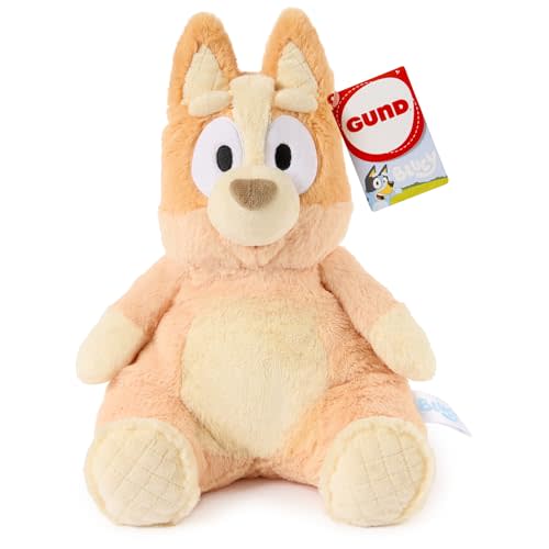 GUND Official Bingo Oh So Snuggly Plush, Bluey Plushies, Stuffed Animal Sensory Toy for Babies and Toddlers, Orange, 12.5”