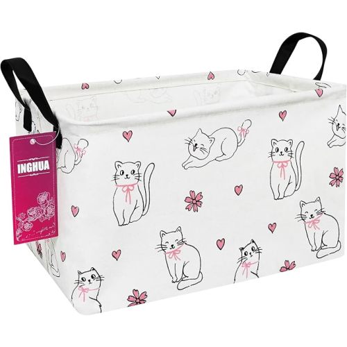 Rectangular Love cat Storage Basket