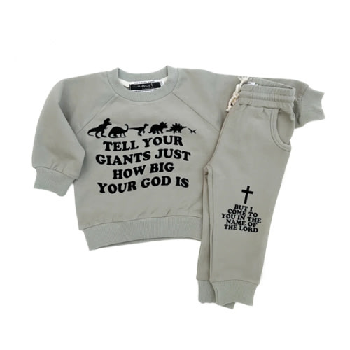 Tell Your Giants Dino Sweat Suit