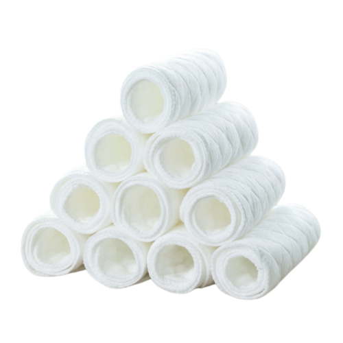 GIXUSIL 10 Pcs Burp Cloths, Extra Absorbent Organic Cotton Burp Cloths, Cloud White Solids,3 Layer Baby Unisex Baby Cotton Burp Cloths/Face Towel 32*12cm