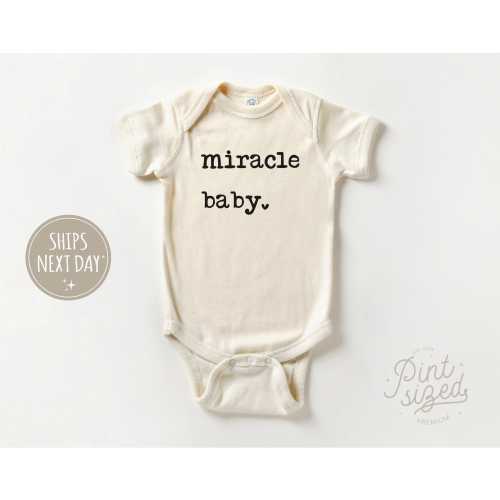 Miracle Baby Onesie® - Cute Boho Onesie® - Natural IVF Baby Bodysuit - Religious Baby Onesie®