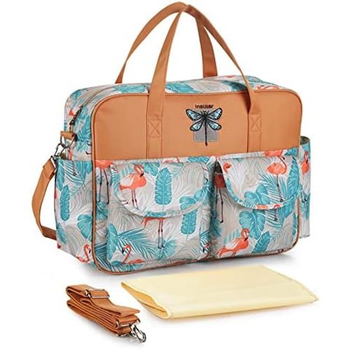 Kamay's Mummy Shoulder Bag Diaper Bag Chic Nappy Changing Bag Tote/Messenger Style Large with Changing Mat, Adjustable Straps