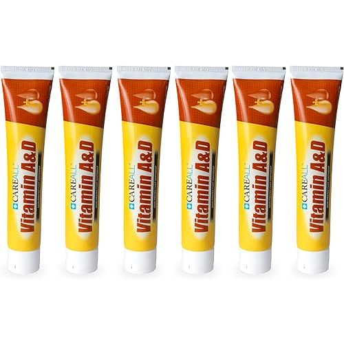 CareAll (6 Tubes) 4oz Vitamin A&D Ointment Treats and Prevents Diaper Rash, Seals out Wetness. Protects and Relieves Dry Cracked Skin, Minor Cuts, Scrapes and Burns