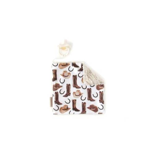 Cowboy Binky Holder Blanket