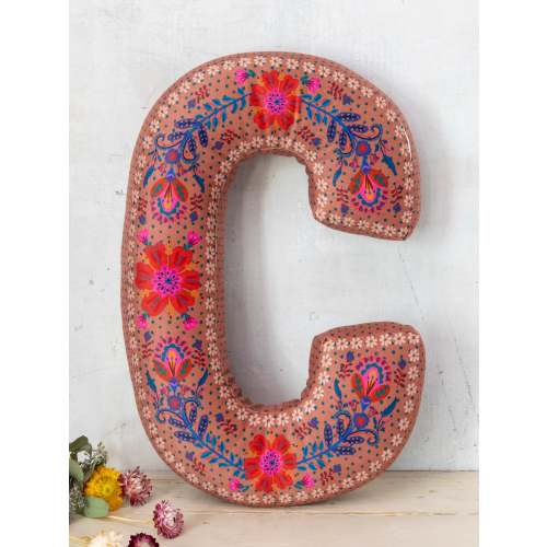 Velvet Initial Pillow - C – Natural Life