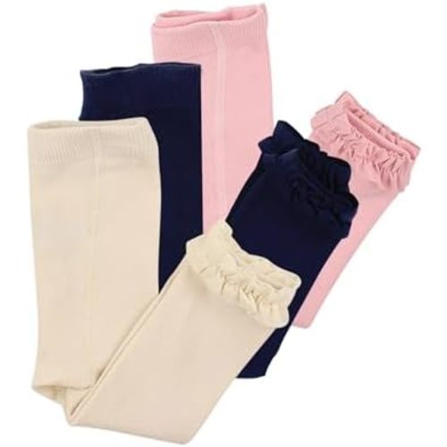 RuffleButts Baby/Toddler Girls 3-Pack Footless Ruffle Tights