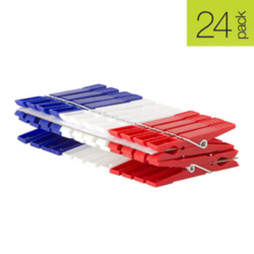 Smart Design® Plastic Clothespins - 24 Pack