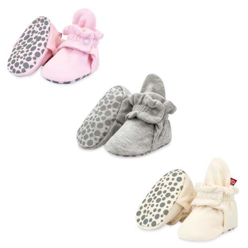 Organic Baby Booties Variety Pack - Gray/Pink/Cream | Zutano