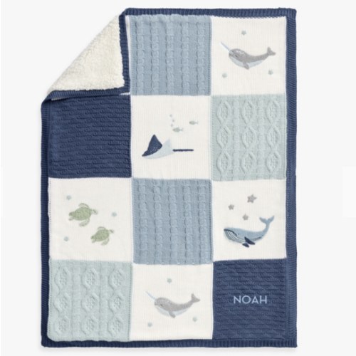 Heirloom Whale Baby Blanket
