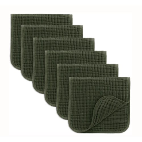 Muslin Burp Cloths in Kelp – Comfy Cubs