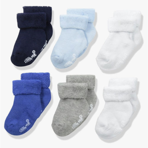 Little Me Baby Boys' Think Cotton Turn Cuff Socks