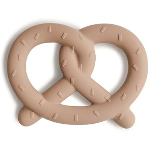 mushie Silicone Baby Teether Toy | Pretzel