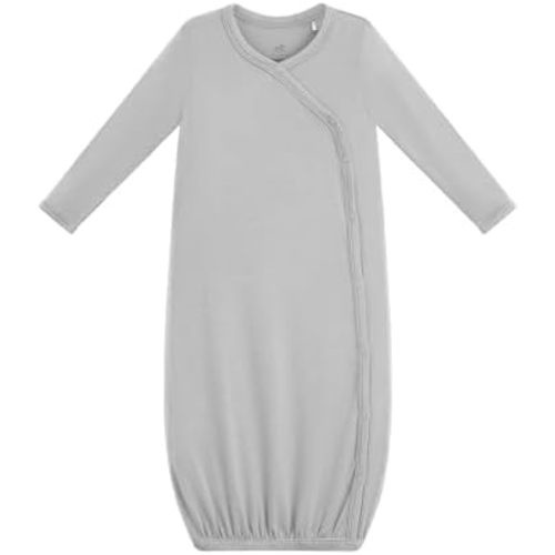Bamboo Viscose Baby Gowns for Girls Long Sleeve Side Snaps Newborn Sleeper Gown