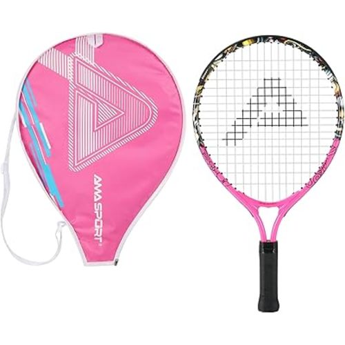 AMA SPORT Kids Tennis Racket for Junior Toddlers Starter Kit 17-25" Tennis Racquet for Girls and Boys with 420D Nylon Shoulder Strap Bag