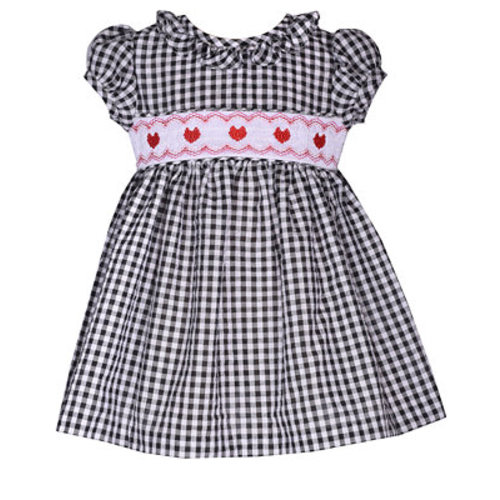 Baby Girls Heart Smocking Dress