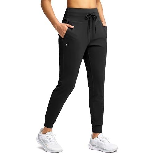 Soothfeel Womens Joggers with Zipper Pockets High Waisted Sweatpants Athletic Leggings Pants for Workout Running Yoga