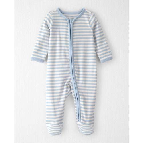Baby Organic Cotton Sleep & Play Pajama in Stripes - 9 Month