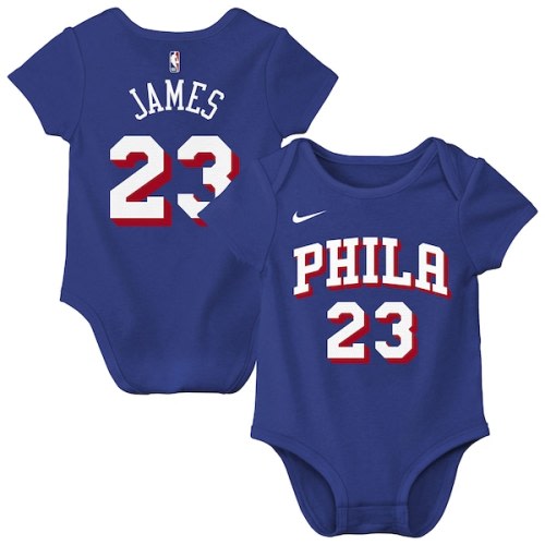 Infant Philadelphia 76ers LeBron James Nike Royal Name & Number Bodysuit