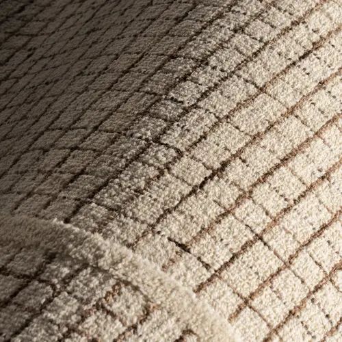 Chessie Checked Wool Rug | Ivory