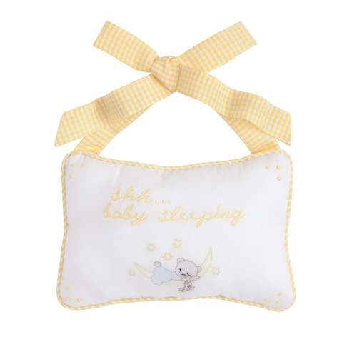 Baby Sleeping Door Pillow - Yellow