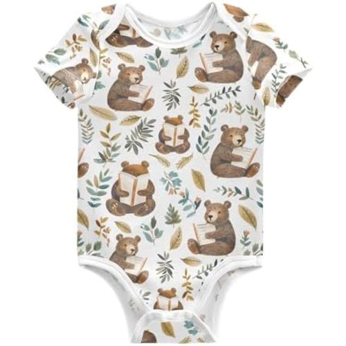 Baby Bodysuits Short Sleeve 100 Money Pattern Unisex Baby Onesie Cotton Clothes