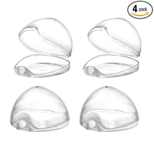 Accmor Pacifier Case, Pacifier Holder Case, Pacifier Container for Travel, BPA Free, Transparent, 4 Pack