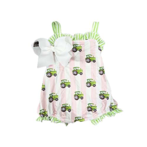 Pink Stripe Tractor Bubble