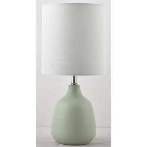 Mainstays 16" Sage Ceramic Table Lamp with White Linen Shade