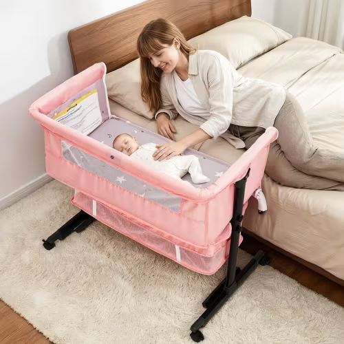 baby bassinet bedside crib 3 in 1 adjustable baby - Temu