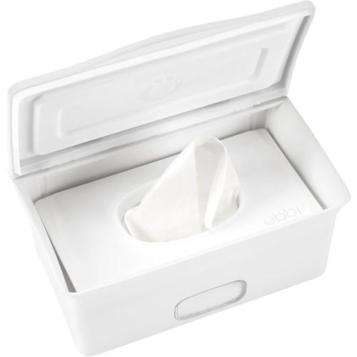 Ubbi Baby Wipes Dispenser with Weighted Plate, Gray