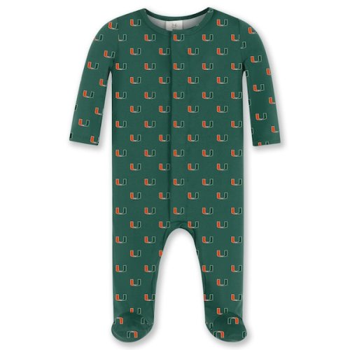 Miami Hurricanes ZooZatz Newborn & Infant Magnetic Closure Sleeper - Green