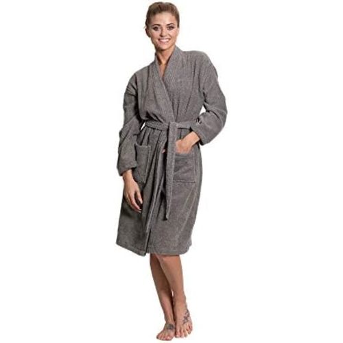 Turkuoise Soft & Absorbent Towel Robe, 100% Cotton Turkish Terry Cloth Kimono Bathrobes for Women