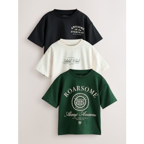 Green Tiger Short Sleeve Graphic T-Shirts 3 Pack (3mths-7yrs)