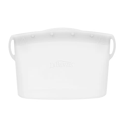 Dr. Brown's Microwave Steam Sterilizer Bag for Baby Bottles, Breast Pump Parts & Other Toddler Accessories, 100% Silicone, Reusable Sterilizing Bag