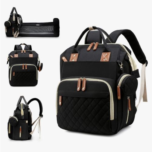 Amazon.com: Lamroro Diaper Bag with Changing Station, Waterproof 3 in 1 Diaper Backpack with Foldable Changing Pad, Insulated Bottle Holders,Large Travel Backpack for Mom & Dad, Baby essentials,Black