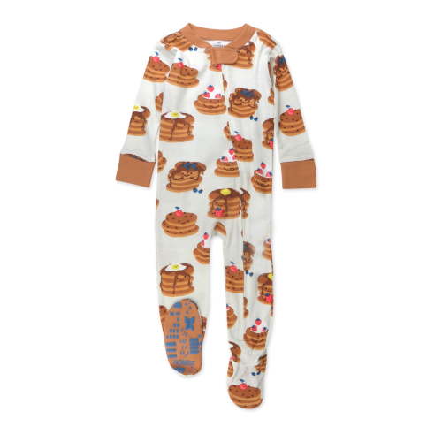 Honest Baby Clothing Organic Cotton Boy or Girl Long Sleeve Snug-Fit Footed Pajamas, (12-24 Months)